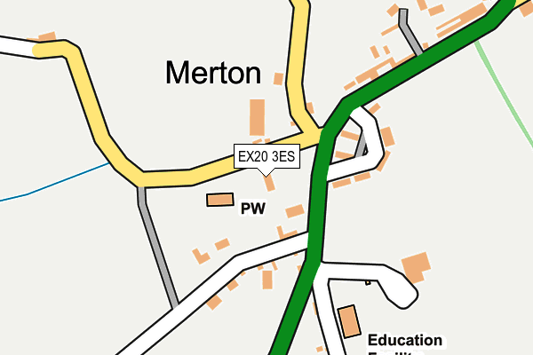 EX20 3ES map - OS OpenMap – Local (Ordnance Survey)