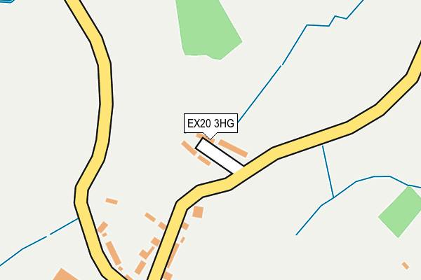 EX20 3HG map - OS OpenMap – Local (Ordnance Survey)