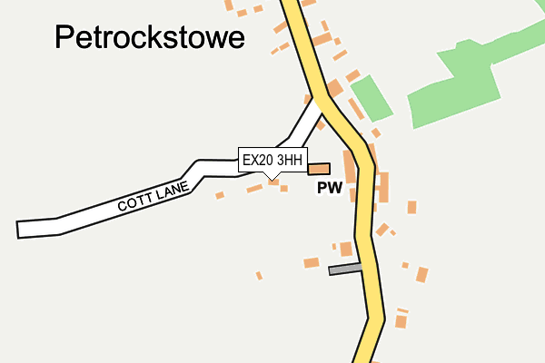 EX20 3HH map - OS OpenMap – Local (Ordnance Survey)