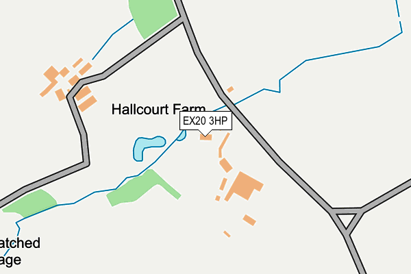 EX20 3HP map - OS OpenMap – Local (Ordnance Survey)