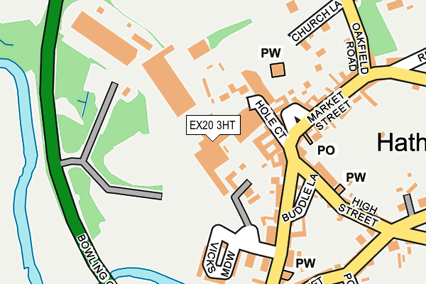 EX20 3HT map - OS OpenMap – Local (Ordnance Survey)