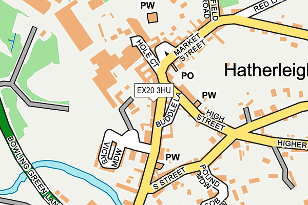 EX20 3HU map - OS OpenMap – Local (Ordnance Survey)