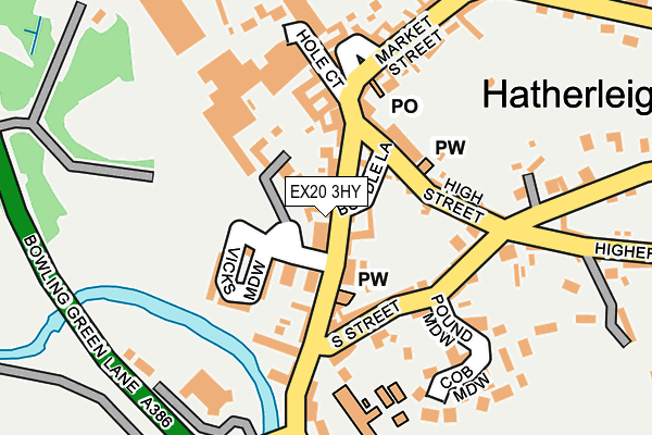 EX20 3HY map - OS OpenMap – Local (Ordnance Survey)