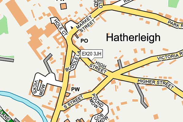 EX20 3JH map - OS OpenMap – Local (Ordnance Survey)