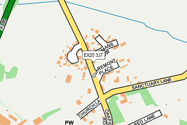 EX20 3JT map - OS OpenMap – Local (Ordnance Survey)