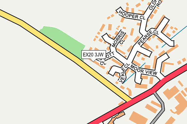 EX20 3JW map - OS OpenMap – Local (Ordnance Survey)