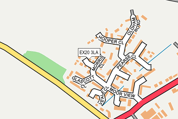 EX20 3LA map - OS OpenMap – Local (Ordnance Survey)