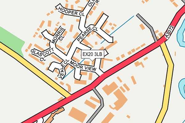 EX20 3LB map - OS OpenMap – Local (Ordnance Survey)