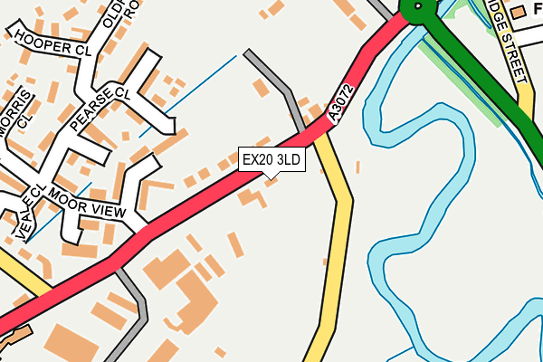 EX20 3LD map - OS OpenMap – Local (Ordnance Survey)