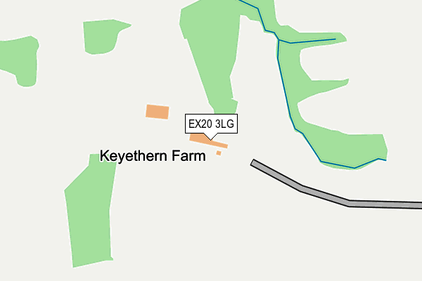 EX20 3LG map - OS OpenMap – Local (Ordnance Survey)