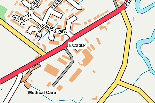 EX20 3LP map - OS OpenMap – Local (Ordnance Survey)