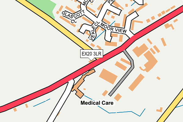 EX20 3LR map - OS OpenMap – Local (Ordnance Survey)
