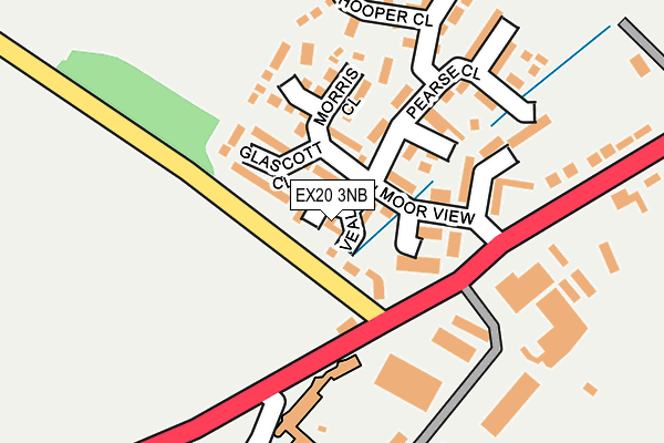 EX20 3NB map - OS OpenMap – Local (Ordnance Survey)