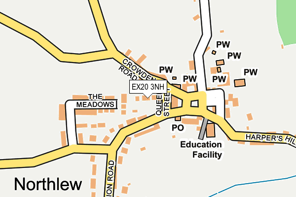 EX20 3NH map - OS OpenMap – Local (Ordnance Survey)