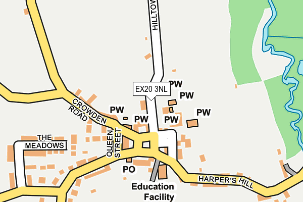 EX20 3NL map - OS OpenMap – Local (Ordnance Survey)