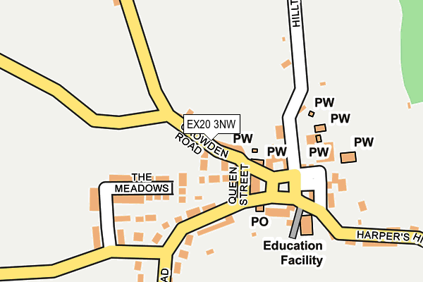 EX20 3NW map - OS OpenMap – Local (Ordnance Survey)