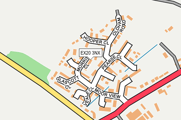 EX20 3NX map - OS OpenMap – Local (Ordnance Survey)