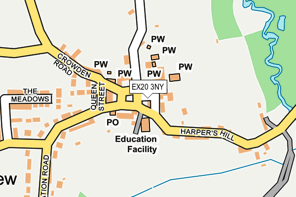 EX20 3NY map - OS OpenMap – Local (Ordnance Survey)