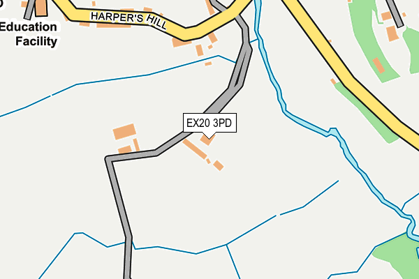 EX20 3PD map - OS OpenMap – Local (Ordnance Survey)