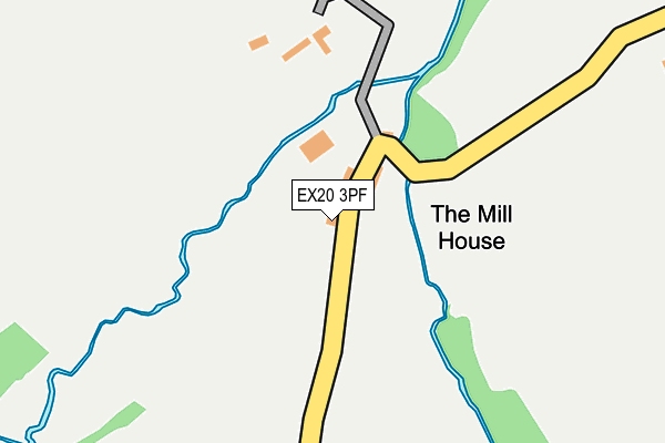 EX20 3PF map - OS OpenMap – Local (Ordnance Survey)