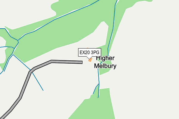 EX20 3PG map - OS OpenMap – Local (Ordnance Survey)