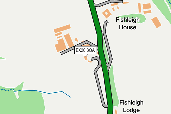 EX20 3QA map - OS OpenMap – Local (Ordnance Survey)