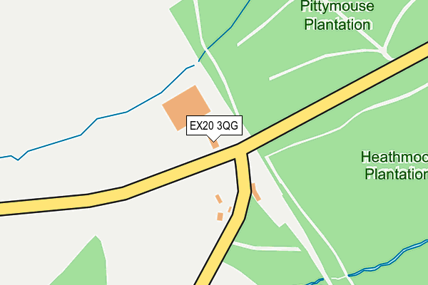 EX20 3QG map - OS OpenMap – Local (Ordnance Survey)