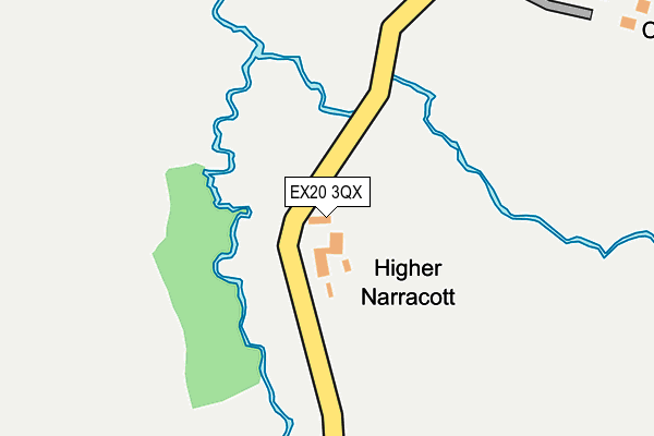 EX20 3QX map - OS OpenMap – Local (Ordnance Survey)