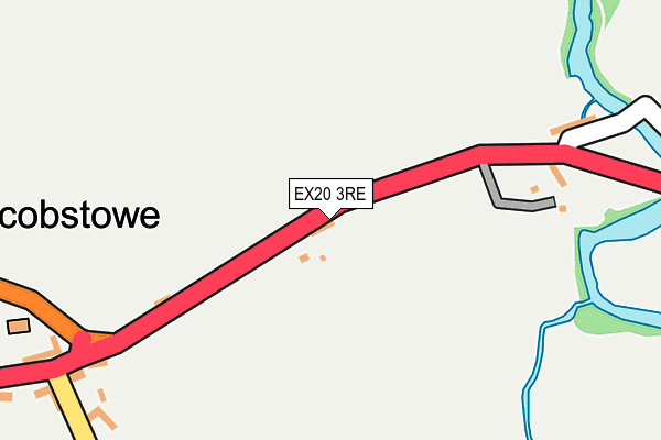 EX20 3RE map - OS OpenMap – Local (Ordnance Survey)