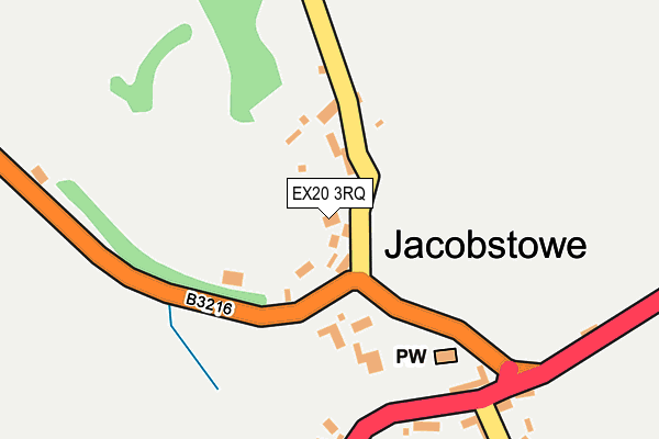 EX20 3RQ map - OS OpenMap – Local (Ordnance Survey)