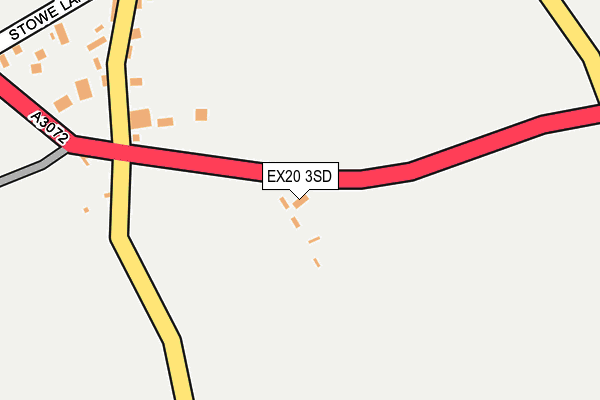 EX20 3SD map - OS OpenMap – Local (Ordnance Survey)