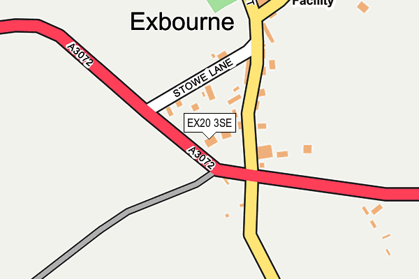 EX20 3SE map - OS OpenMap – Local (Ordnance Survey)