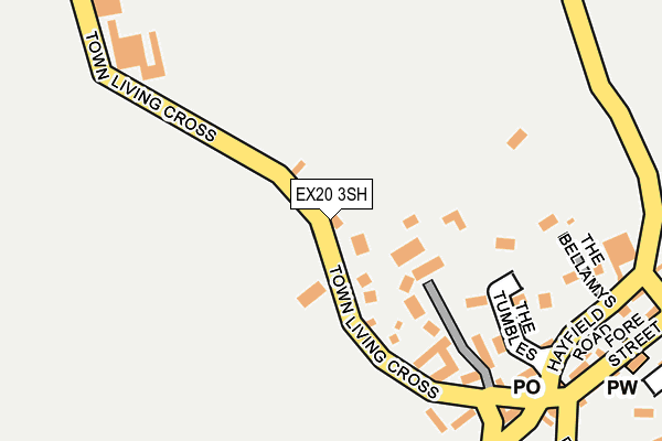 EX20 3SH map - OS OpenMap – Local (Ordnance Survey)