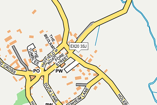 EX20 3SJ map - OS OpenMap – Local (Ordnance Survey)