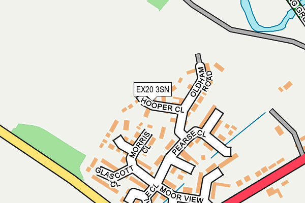 EX20 3SN map - OS OpenMap – Local (Ordnance Survey)
