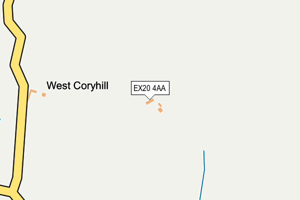 EX20 4AA map - OS OpenMap – Local (Ordnance Survey)