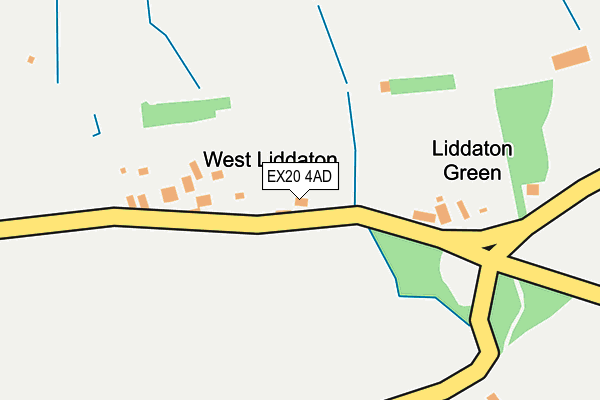 EX20 4AD map - OS OpenMap – Local (Ordnance Survey)