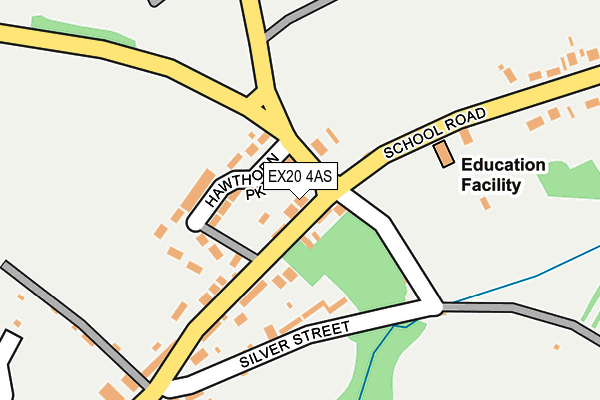 EX20 4AS map - OS OpenMap – Local (Ordnance Survey)