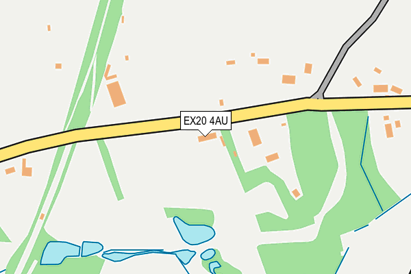 EX20 4AU map - OS OpenMap – Local (Ordnance Survey)