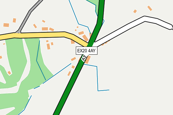 EX20 4AY map - OS OpenMap – Local (Ordnance Survey)