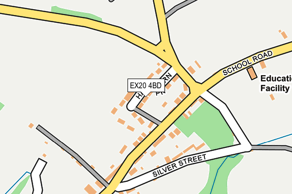 EX20 4BD map - OS OpenMap – Local (Ordnance Survey)