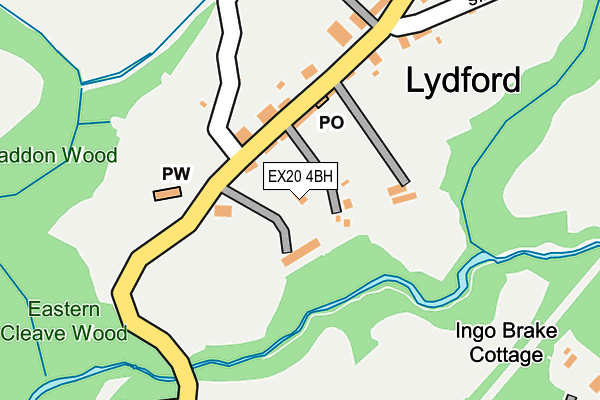 EX20 4BH map - OS OpenMap – Local (Ordnance Survey)