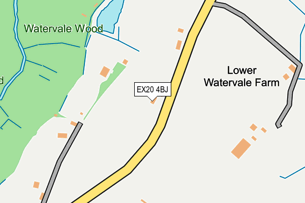 EX20 4BJ map - OS OpenMap – Local (Ordnance Survey)