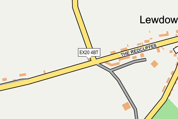 EX20 4BT map - OS OpenMap – Local (Ordnance Survey)