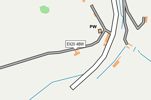 EX20 4BW map - OS OpenMap – Local (Ordnance Survey)