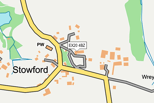 EX20 4BZ map - OS OpenMap – Local (Ordnance Survey)