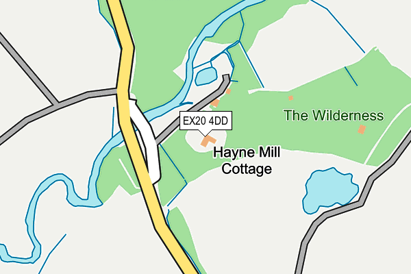 EX20 4DD map - OS OpenMap – Local (Ordnance Survey)