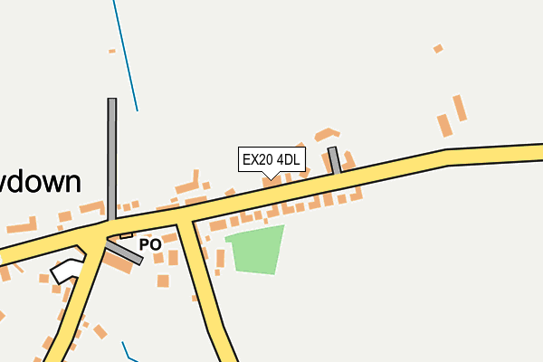 EX20 4DL map - OS OpenMap – Local (Ordnance Survey)