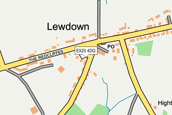 EX20 4DQ map - OS OpenMap – Local (Ordnance Survey)