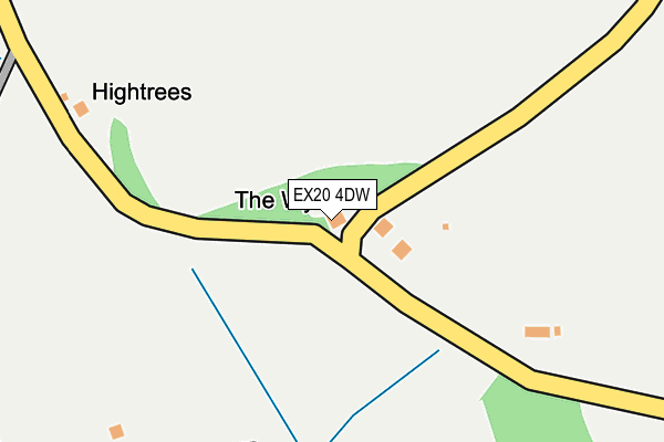 EX20 4DW map - OS OpenMap – Local (Ordnance Survey)